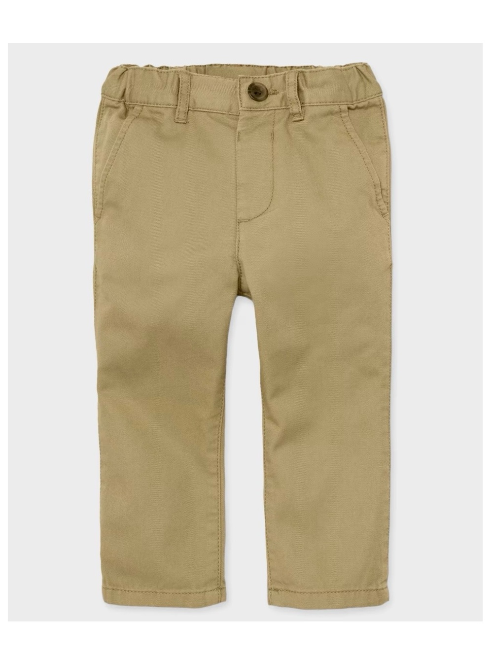 The Children’s Place Toddler Boys Stretch Skinny Chino Pants - Flax/Khaki - 4T